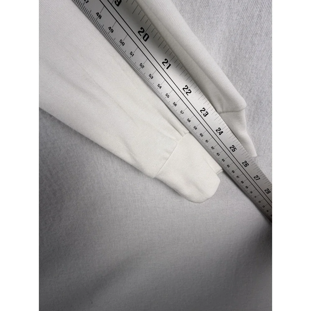 Womens‎ White Long Sleeve Cowl Neck Tunic Sz 12/14 Laganlook Super Soft Comfy